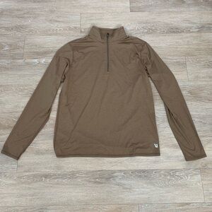 Vuori Ease Performance 1/2 Zip 2.0 Pecan Heather  Long Sleeve Jacket Size L